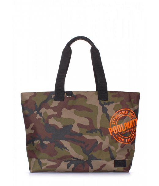Повседневная текстильная  сумка POOLPARTY Riot камуфляжная (riot-camo)