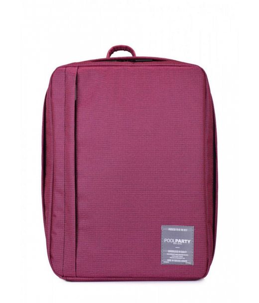 Рюкзак для ручної поклажі POOLPARTY Airport 40x30x20см Wizz Air / МАУ бузковий (airport-pink-ruffle)