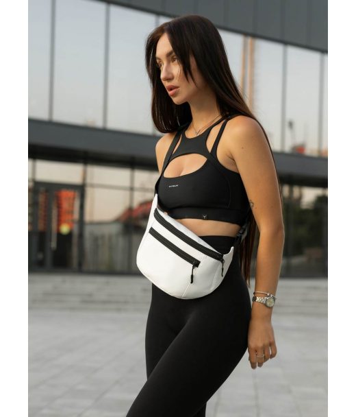 Жіноча сумка на пояс бананка Sambag Tirso Max біла Жіноча сумка на пояс бананка Sambag Tirso Max біла