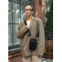 Женская кожаная сумка Sambag Modena для телефона черная