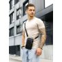 Черная мужская кожаная сумка Sambag Modena для телефона