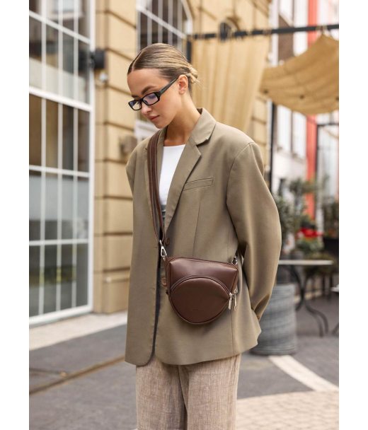 Жіноча кросбоді сумка бананка Sambag Sofi шоколад Жіноча кросбоді сумка бананка Sambag Sofi шоколад