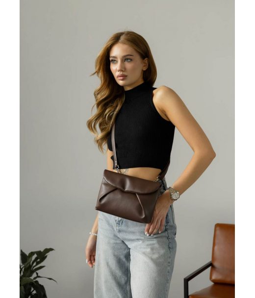 Жіноча сумка через плече Sambag Rose шоколадна Жіноча сумка через плече Sambag Rose шоколадна