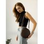 Женская круглая сумка Sambag Bale шоколадная