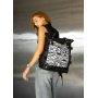 Женский рюкзак Sambag RollTop Hacking черный принт "Zebra" Женский рюкзак Sambag RollTop Hacking черный принт "Zebra"