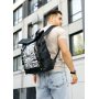 Рюкзак мужской Sambag RollTop Hacking черный принт "Zebra" Рюкзак мужской Sambag RollTop Hacking черный принт "Zebra"