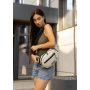 Сумка через плечо женская бананка Sambag Flex серая