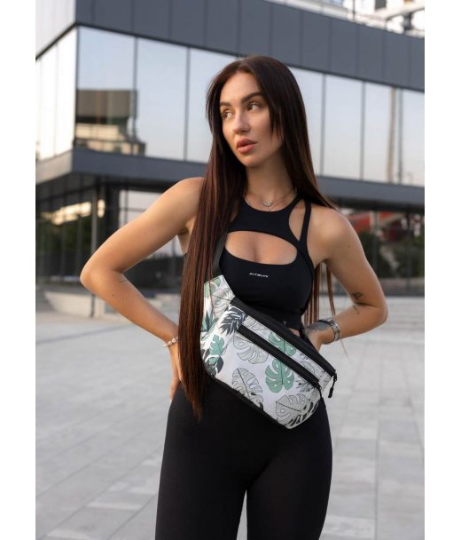 Велика жіноча сумка на пояс бананка Sambag Tirso Max принт "Leaves" Велика жіноча сумка на пояс бананка Sambag Tirso Max принт "Leaves"