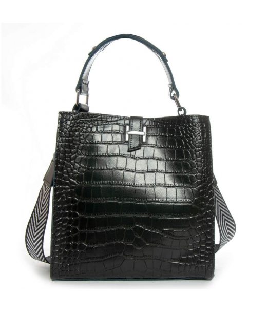 Сумка Шкіряна Жіноча Класична ALEX RAI 9701 black Сумка Шкіряна Жіноча Класична ALEX RAI 9701 black