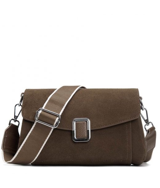 Сумка Женская Классическая замш ALEX RAI 93055 khaki Сумка Женская Классическая замш ALEX RAI 93055 khaki