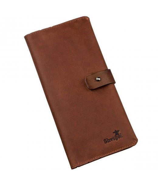Гаманець чоловічий з вінтажної шкіри SHVIGEL 16208 Коричневий
