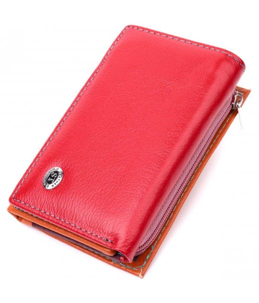 Стильний жіночий гаманець із якісної натуральної шкіри ST Leather 19460 Різнокольоровий