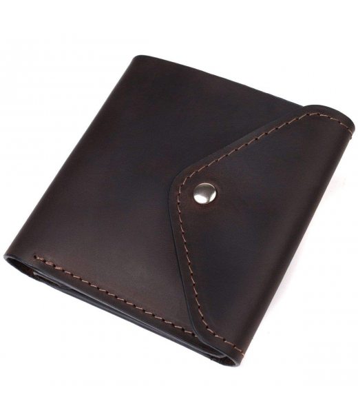 Гаманець для чоловіків із матової натуральної шкіри GRANDE PELLE 16810 Коричневий