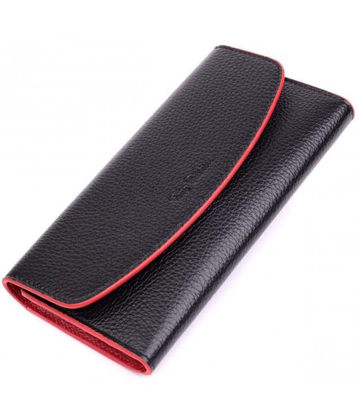 Жіночий гаманець із трикутним клапаном із натуральної шкіри Tony Bellucci 22860 Чорний Жіночий гаманець із трикутним клапаном із натуральної шкіри Tony Bellucci 22860 Чорний