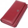 Женский кошелек с карманом для телефона из натуральной кожи ST Leather 23069 Бордовый