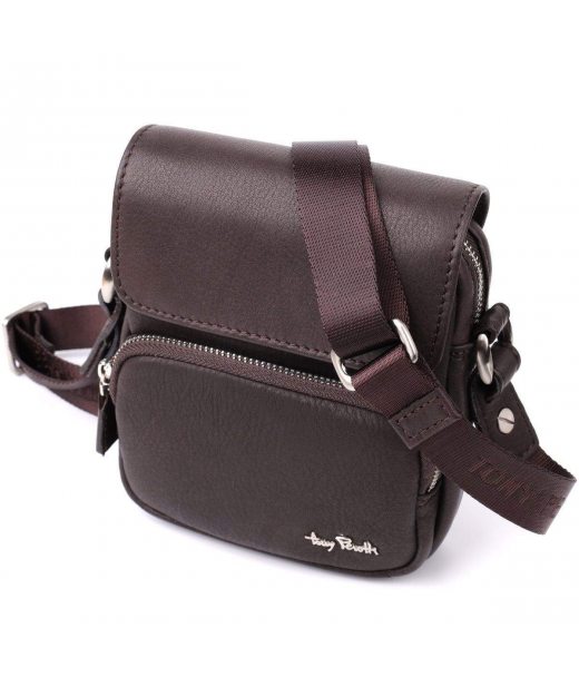 Невелика сумка з матової зернистої натуральної шкіри Tony Perotti 20877_1 (9150-14 moro)