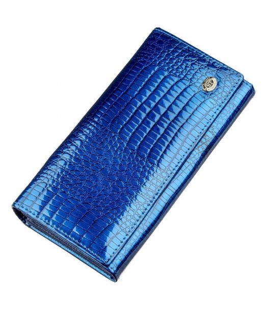 Жіночий лаковий гаманець ST Leather 18901 Синій