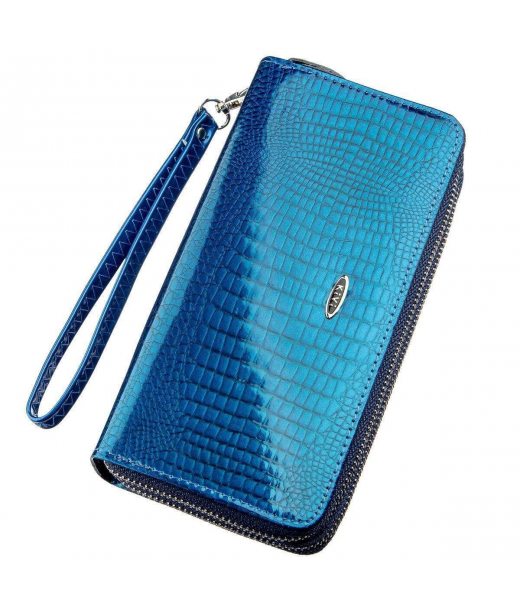 Гаманець жіночий з екошкіри на дві блискавки лаковий KIVI Хамелеон 19022 Гаманець жіночий з екошкіри на дві блискавки лаковий KIVI Хамелеон 19022