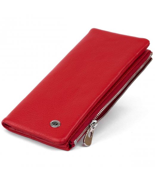 Вертикальний гаманець на кнопці жіночий ST Leather 19202 Червоний