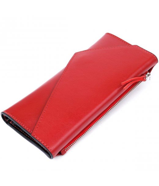 Жіночий місткий гаманець GRANDE PELLE 11368 Червоний