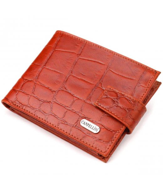 Чоловічий гаманець з натуральної фактурної шкіри CANPELLINI 21510 Світло-коричневий Чоловічий гаманець з натуральної фактурної шкіри CANPELLINI 21510 Світло-коричневий