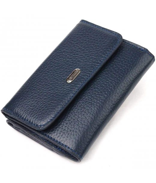 Практичный кошелек для женщин из натуральной кожи флотар CANPELLINI 21593 Синий