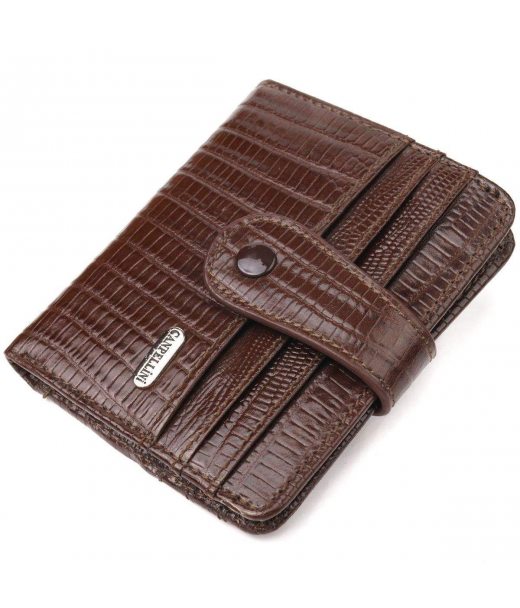 Фактурний гаманець для чоловіків з натуральної шкіри CANPELLINI 21691 Коричневий Фактурний гаманець для чоловіків з натуральної шкіри CANPELLINI 21691 Коричневий