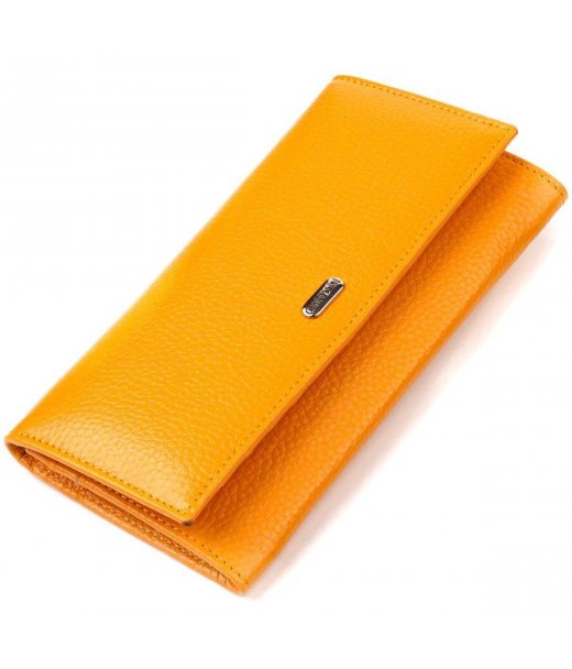 Яркий женский кошелек из натуральной кожи CANPELLINI 21832 Желтый