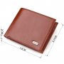 Надійний горизонтальний чоловічий гаманець середнього розміру з натуральної гладкої шкіри CANPELLINI 21862 Коричневий