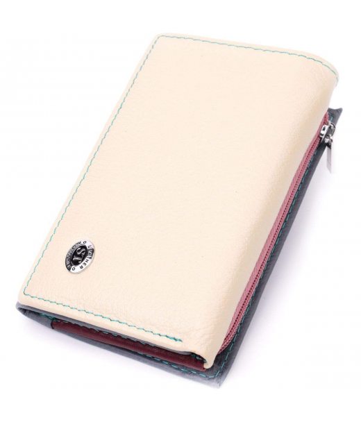 Надійний жіночий гаманець з якісної натуральної шкіри ST Leather 19461 Різнокольоровий