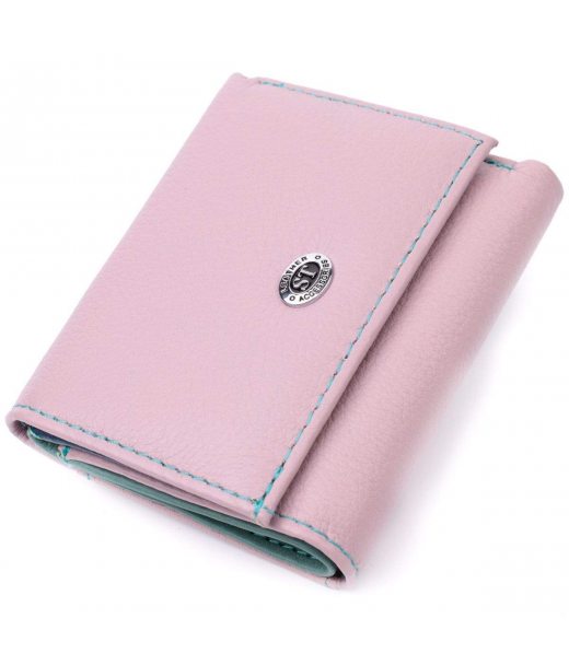 Компактний жіночий гаманець із натуральної шкіри ST Leather 19503 Бежевий