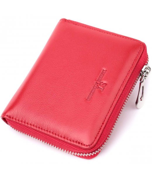 Симпатичний жіночий гаманець із натуральної шкіри ST Leather 22448 Червоний