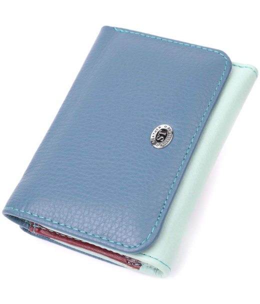 Барвистий жіночий гаманець із натуральної шкіри ST Leather 22493 Різнокольоровий