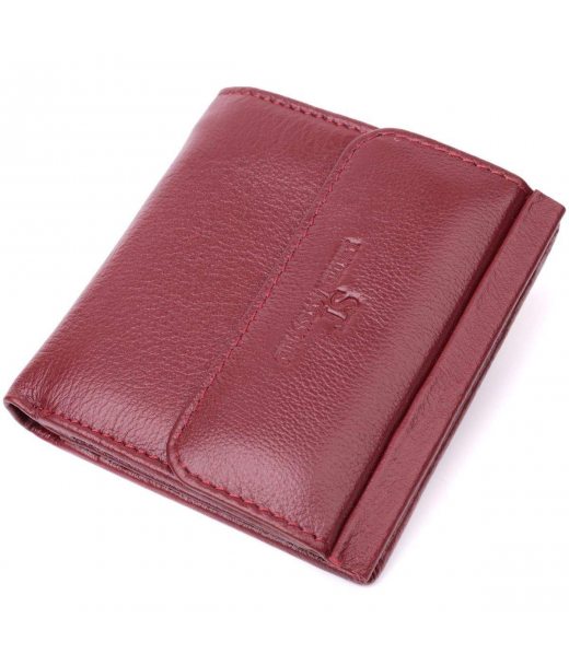 Невеликий жіночий гаманець з монетницею з натуральної шкіри ST Leather 22544 Бордовий