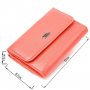 Стильний гаманець молодіжний з натуральної шкіри флотар CANPELLINI 21595 Кораловий