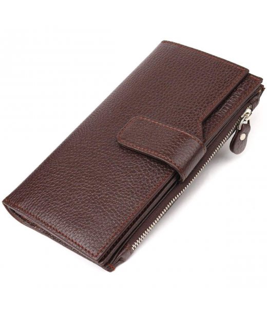 Стильний вертикальний жіночий гаманець з натуральної шкіри CANPELLINI 21642 Коричневий Стильний вертикальний жіночий гаманець з натуральної шкіри CANPELLINI 21642 Коричневий