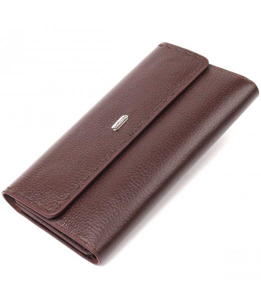 Місткий жіночий гаманець з натуральної шкіри CANPELLINI 21660 Коричневий Місткий жіночий гаманець з натуральної шкіри CANPELLINI 21660 Коричневий