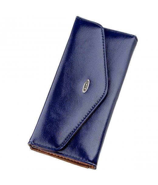 Гаманець жіночий конверт із гладкої екошкіри KIVI 19068 Синій Гаманець жіночий конверт із гладкої екошкіри KIVI 19068 Синій