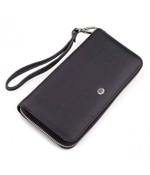 Чоловічий гаманець ST Leather 18422 (ST45) натуральна шкіра Чорний