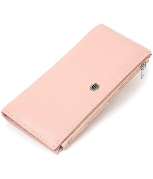 Жіночий гаманець з натуральної шкіри ST Leather 19383 Рожевий