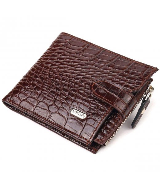 Горизонтальний чоловічий гаманець із натуральної фактурної шкіри CANPELLINI 21503 Коричневий Горизонтальний чоловічий гаманець із натуральної фактурної шкіри CANPELLINI 21503 Коричневий