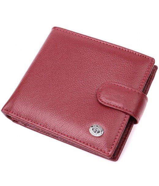 Практичний жіночий гаманець з натуральної шкіри ST Leather 22554 Бордовий