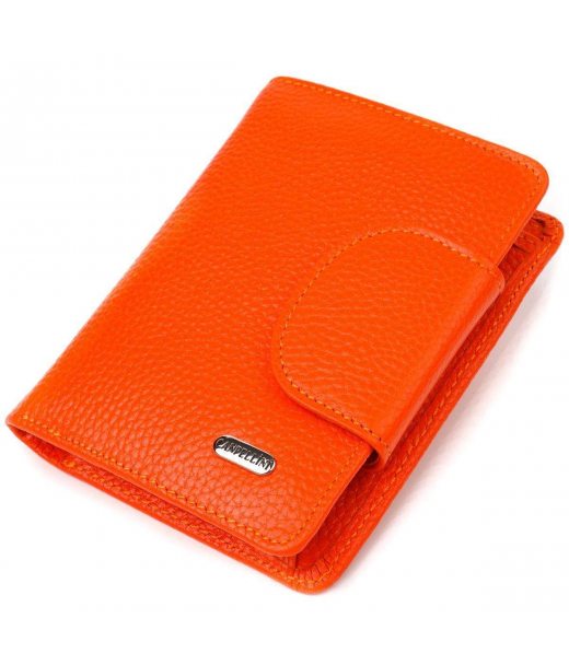 Унікальний вертикальний гаманець з натуральної шкіри CANPELLINI 21680 Помаранчевий Унікальний вертикальний гаманець з натуральної шкіри CANPELLINI 21680 Помаранчевий