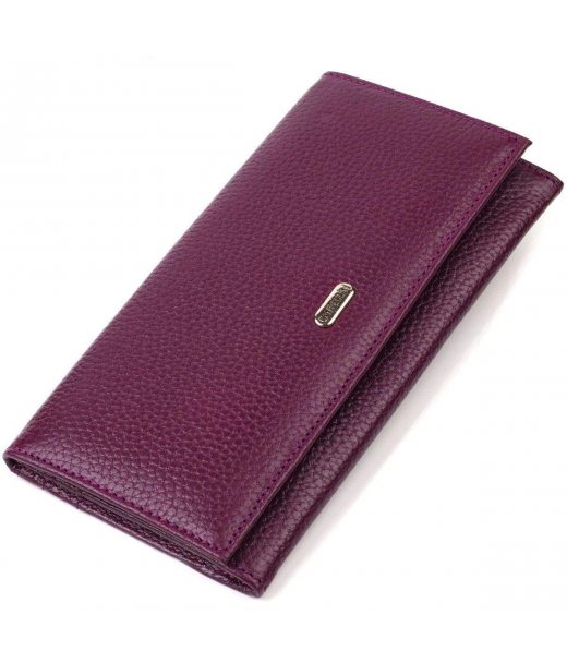 Привабливий жіночий гаманець з натуральної шкіри CANPELLINI 21831 Бузковий Привабливий жіночий гаманець з натуральної шкіри CANPELLINI 21831 Бузковий