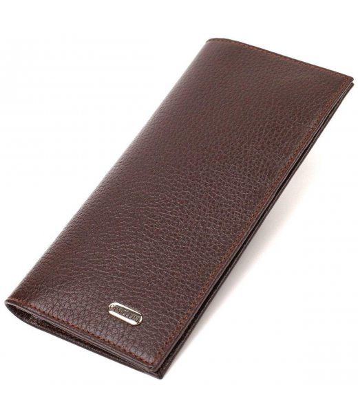 Класичний чоловічий вертикальний гаманець із натуральної шкіри CANPELLINI 21902 Коричневий Класичний чоловічий вертикальний гаманець із натуральної шкіри CANPELLINI 21902 Коричневий