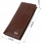 Фактурний чоловічий вертикальний гаманець без застібки з натуральної шкіри з тисненням CANPELLINI 21903 Коричневий Фактурний чоловічий вертикальний гаманець без застібки з натуральної шкіри з тисненням CANPELLINI 21903 Коричневий