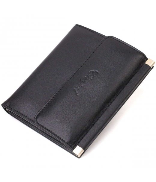Ультрамодний гаманець для жінок з натуральної гладкої шкіри CANPELLINI 21928 Чорний Ультрамодний гаманець для жінок з натуральної гладкої шкіри CANPELLINI 21928 Чорний