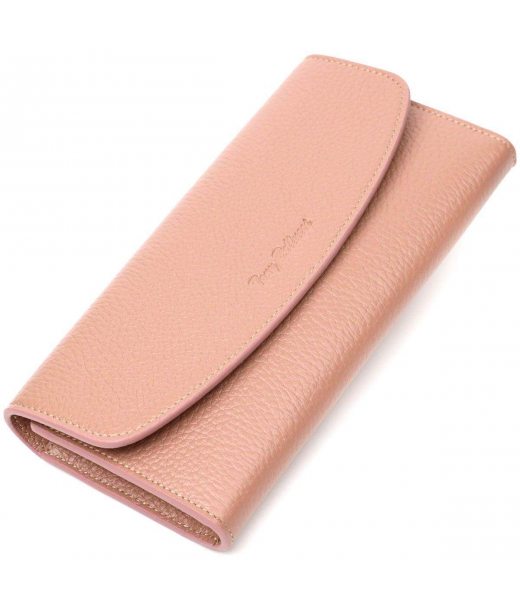 Відмінний жіночий гаманець з монетницею на блискавці з натуральної шкіри Tony Bellucci 21967 Пудровий Відмінний жіночий гаманець з монетницею на блискавці з натуральної шкіри Tony Bellucci 21967 Пудровий