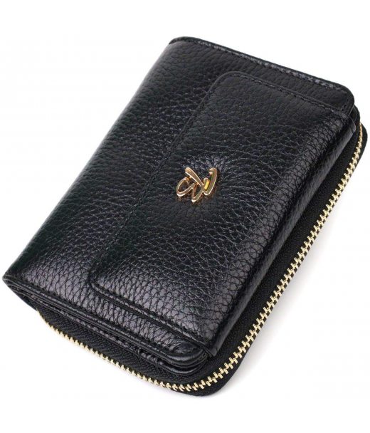 Стильний жіночий гаманець з місткою монетницею на блискавці з натуральної шкіри Tony Bellucci 22012 Чорний Стильний жіночий гаманець з місткою монетницею на блискавці з натуральної шкіри Tony Bellucci 22012 Чорний