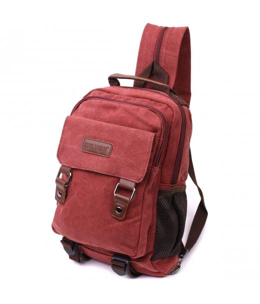 Стильный текстильный рюкзак с уплотненной спинкой и отделением для планшета Vintage 22170 Бордовый